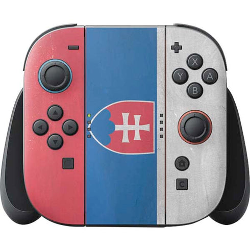 Slovakia Flag Distressed Nintendo Skins